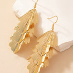 Layered Solid Color Textured Earrings Accessories