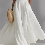 Women's Ivory Textured Dress With Sleeveless Silhouette & Cowl Neck, Modern Effortless-Elegant Style Dress