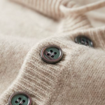 PURE EXTRA-FINE MERINO WOOL BUTTON HOODIE