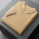 PREMIUM CASHMERE TWO-TONE POLO