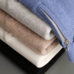 PURE EXTRA-FINE MERINO WOOL HALF ZIP POLO