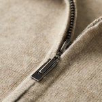 PREMIUM CASHMERE ZIP POLO CARDIGAN