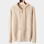 PURE EXTRA-FINE MERINO WOOL WINTERTIME ZIPPER HOODIE