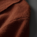 PURE EXTRA-FINE MERINO WOOL RIBBED BUTTONLESS POLO