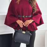 High-necked cape-style top