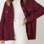 Lugogne Relaxed Lapel Oversized Long Sleeve Shirt