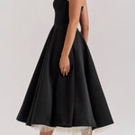 Suspender V-Neck Sleeveless Tutu Maxi Dress