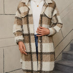 Mila ��� Soft Plaid Lapel Coat