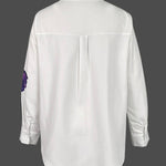 Long Sleeves Loose Flower Print Stand Collar Blouses&Shirts Tops