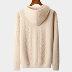 PURE EXTRA-FINE MERINO WOOL WINTERTIME ZIPPER HOODIE