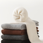 BLACK ULTRA-SOFT RIBBED MERINO WOOL SOCKS
