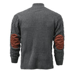 Men's Vintage Stand Collar Knitted Cable Sweater