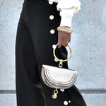 High Waisted Loose Buttoned No Belt Pants Trousers