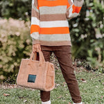 Multicolor Striped Knitted Drop Shoulder Turtleneck Sweater