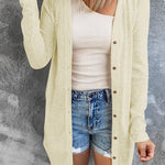 Casual Button Front Open Front Cover Up