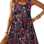 Womens Summer Sundress Boho Floral Casual Tank Dresses