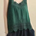 Lace hollow lace camisole with bottoming shirt top