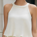 Sleeveless Layered Tiered Chiffon Mini Dress