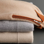 PREMIUM CASHMERE TWO TONE ZIPPER POLO
