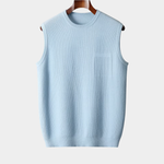 PURE EXTRA-FINE MERINO WOOL CREWNECK VEST