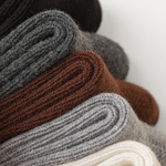 BLACK ULTRA-SOFT RIBBED MERINO WOOL SOCKS