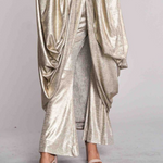 Batwing Sleeves Long Sleeves Shiny Solid Color Deep V-Neck Blouses&shirts Tops