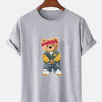 Selfie Bear Print Print T-Shirt