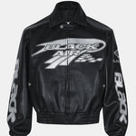 Black Air Techwear Leather Jacket