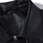 Black Air Techwear Leather Jacket