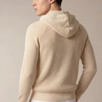 SIRO BEIGE CABLE KNIT HOODIE