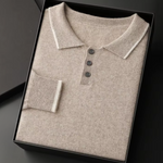 PREMIUM CASHMERE TWO TONE BUTTON POLO