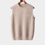 PURE EXTRA-FINE MERINO WOOL CREWNECK VEST