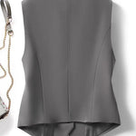 Margovil V Neck Button Up Pocketed Blazer Vest