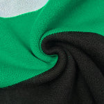 Flared Sleeves High-Low Contrast Color Split-Joint High Neck Pullovers Sweater Tops