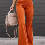 Corduroy Pocketed Flare Pants