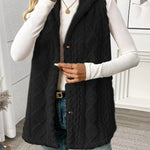 Rhea ��� Hooded Knit Button Vest
