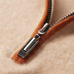PREMIUM CASHMERE TWO TONE ZIPPER POLO