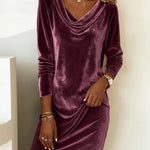Frosina - Relaxed Fit Velvet Dress