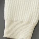 PURE EXTRA-FINE MERINO WOOL RIBBED ZIPPER HOODIE