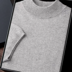 PREMIUM CASHMERE MOCK NECK T-SHIRT