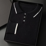 PREMIUM CASHMERE TWO TONE BUTTON POLO