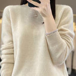 Margovil Crewneck Solid Comfy Pullover Sweater