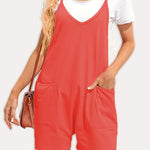 Zip pocket suspenders jumpsuit