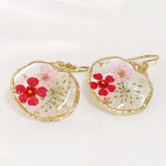 Retro Country Style Dried Flower Earrings