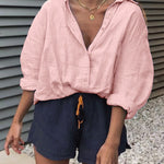 Margovil Lapel Button Down Long Sleeve Shirt