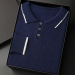 PREMIUM CASHMERE TWO TONE BUTTON POLO