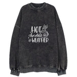Winter Wonderland Hot Chocolate Weather Vintage Sweatshirt