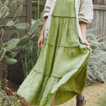 Layered Linen Maxi Dress