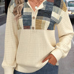 Linora | Patchwork Knit with Buttons