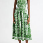 Strappy Backless Botanical Garden Print Maxi Dress